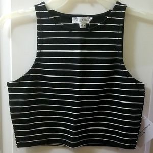 Stella Luce - Small top, Size - M, Color - Black W/white stripes